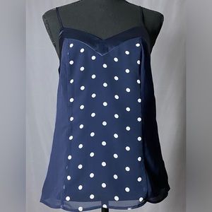 Navy Blue & White Polka Dot Banana Republic Size 4
